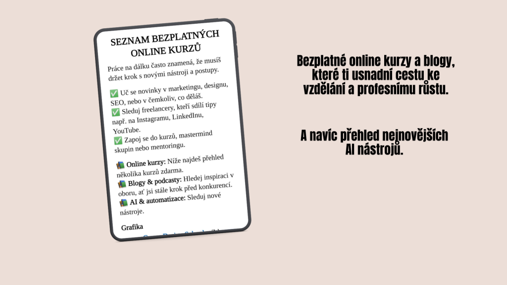 seznam bezplatných kurzů wp